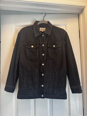 Madewell Oversized Black Denim Jacket